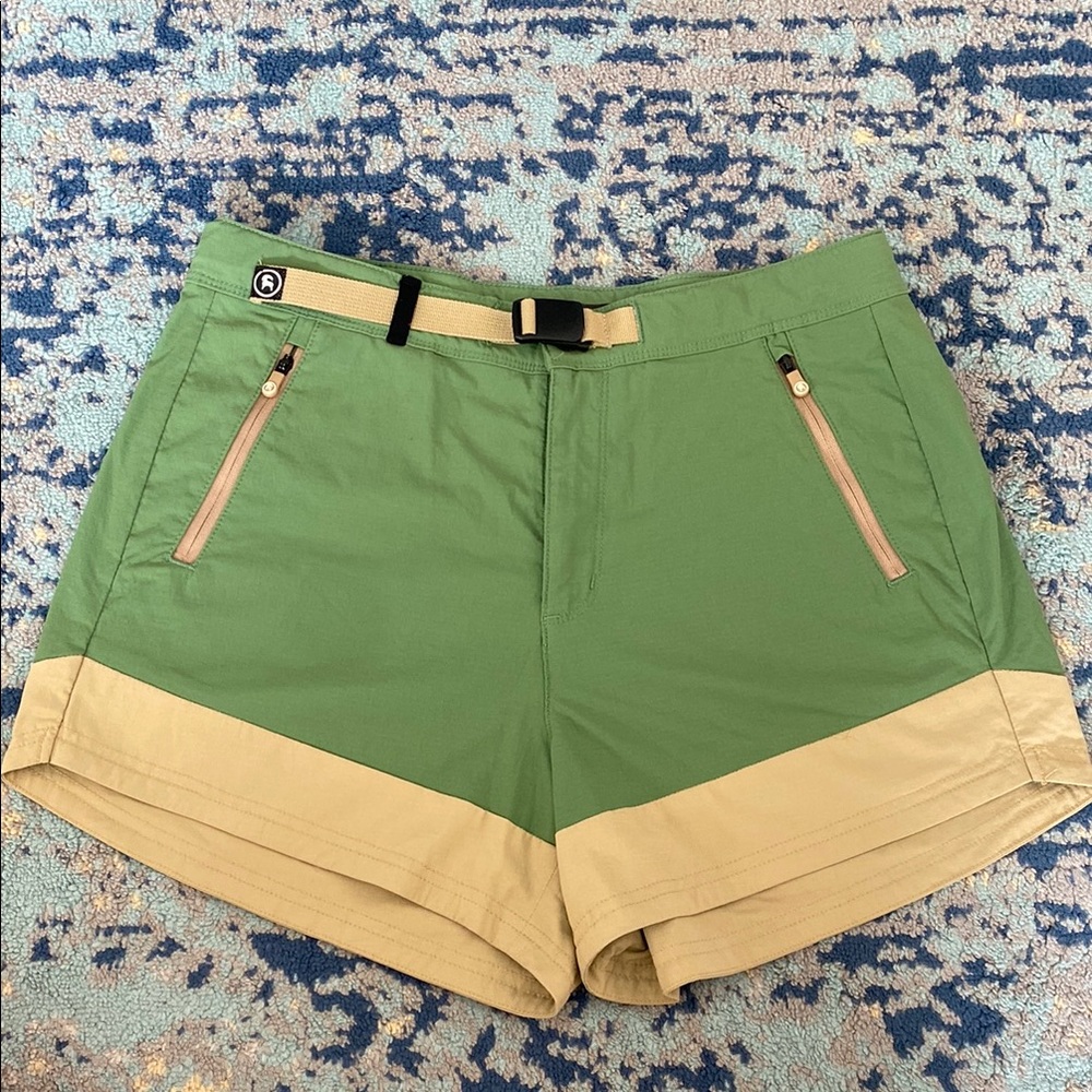 Backcountry Wasatch Ripstop 3.5in Short Olive and Tan Women's Athletic Shorts